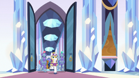 Shining Armor and guards burst into throne room S9E1