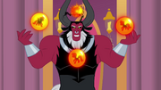 Tirek with orbs showcasing each of the pony races S4E26