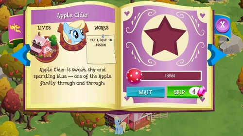 Apple Cider album page MLP mobile game