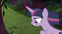 Fake Twilight looking down on the forest S8E13