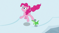 Pinkie Pie and Gummy feel the earth shake S7E11