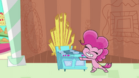 Pinkie Pie hugging her new oven PLS1E10a