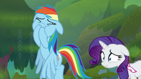 Rainbow Dash and Rarity about to vomit S8E17