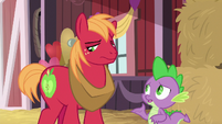 Spike asking Big Mac what happened S8E10