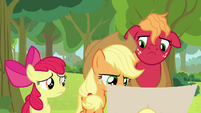 Applejack looking at the schedule again S9E10