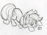 Applejack with Frog Sketch.jpg (148 KB) Original sketch by Lauren Faust.