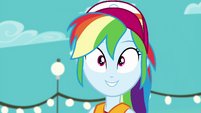 Rainbow Dash smiling at Twilight EGSB