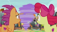 Scootaloo and Apple Bloom look at tornado S9E22.png (946 KB) Scootaloo and Apple Bloom look at tornado S9E22