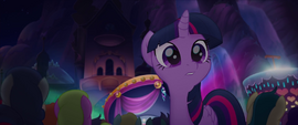 Twilight looks toward the back of the audience MLPTM