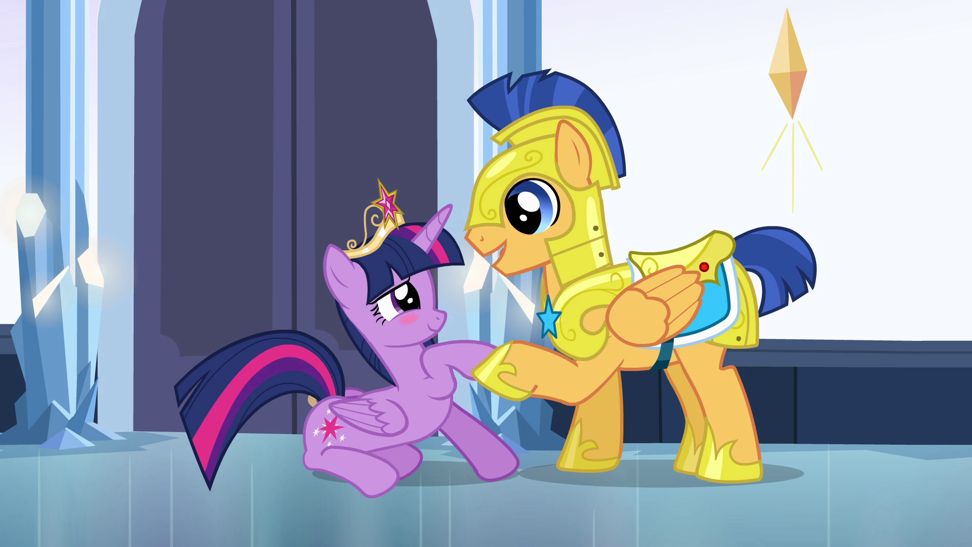 my little pony friendship is magic twilight sparkle and flash sentry kiss