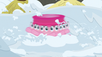 Pinkie Pie spinning out of the snow pile S7E11