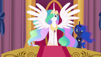 Princess Celestia outstretching her wings EGFF