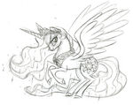 One of Lauren Faust's original sketches of Princess Celestia