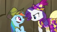 "You leave him alone, Rainbow Dash!"