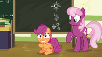 Scootaloo looking incredibly excited S9E12