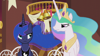 Celestia "next time you can just bring your own gift" S5E9