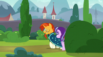 Starlight and Sunburst approach Sire's Hollow S8E8