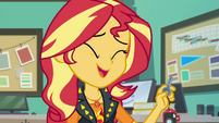 Sunset Shimmer "actually on our way out" EGFF