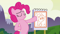 Pinkie Pie showing a drawing of Applejack S3E03