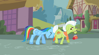 Rainbow Dash shoving Granny S2E8