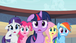 Rarity, Pinkie, Twilight, Fluttershy, Rainbow - you kidding?.S02E14