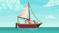 Twilight and friends look at bubbling water S6E22