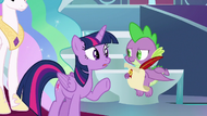 Twilight telling Spike to take a letter S9E24
