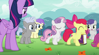 Cutie Mark Crusaders enjoying their popularity S7E14