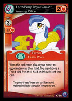 Earth Pony Royal Guard, Arresting Officer card MLP CCG