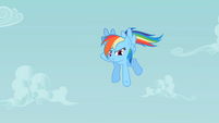 Rainbow Dash pointing down S2E08