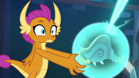 Smolder about to remove the artifact S8E26
