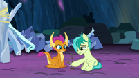 Smolder and Sandbar plant the sapling S9E3