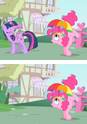 Disappearing Twilight and Spike.