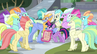 Sky Beak inviting Twilight to festival activities S8E6