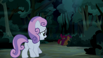 Sweetie Belle follows her friends into the woods S5E6