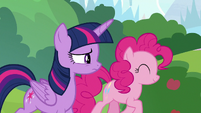 Twilight confused by Pinkie's comment S9E15