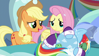 Applejack tries consoling Rainbow again S5E5