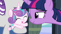 Flurry Heart tries to reach for her aunt S6E2