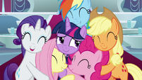 Mane Six final group hug S9E2