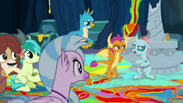 Ocellus blaming Smolder and Gallus S9E3