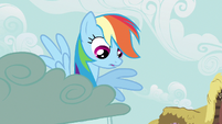 Rainbow Dash looking at CMC S2E23