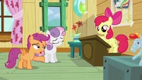 "Well, you can't be a Cutie Mark Crusader if you've already got your cutie mark..."