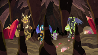 Spike and Ember look at crunching rock spikes S6E5