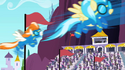 Accidental Wonderbolts appearing in the Derby out of nowhere S02E09