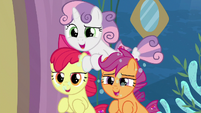 Cutie Mark Crusaders teasing Twilight S8E6