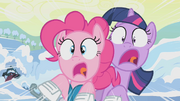 Pinkie and Twilight crashing S1E11