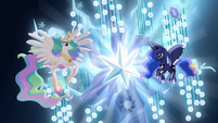 Princess Celestia and Princess Luna with Tree of Harmony S04E02