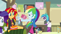 Rainbow Dash throws her hands out EG2