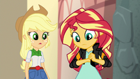 Sunset Shimmer reaches into her jacket EGS2