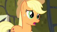 Applejack apologizing to Fluttershy S4E07